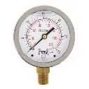 Manómetro WINTERS, Carátula de 2-1/2", Conexión de 1/4" NPT, Rango de 0 a 30 PSI, Rosca Inferior, Glicerina  (PFQ802)